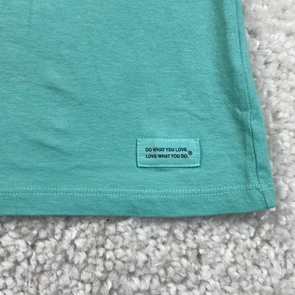 Life Is Good V-Neck Crusher Tee Black Dog Days In Chair Mint Green Womens Large - Picture 5 of 7